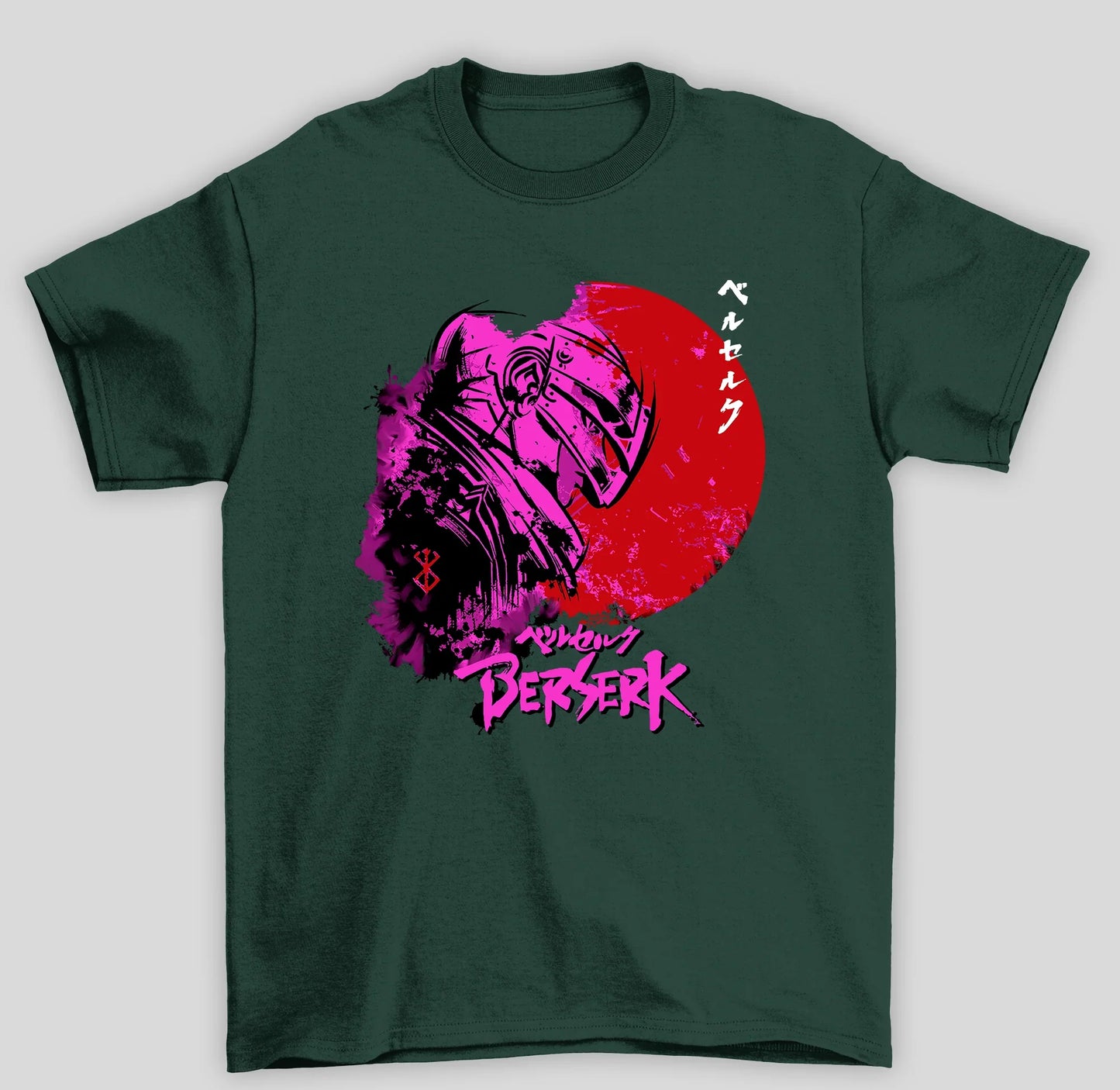 Camiseta Básica Unissex Berserk Anime Mangá- verde
