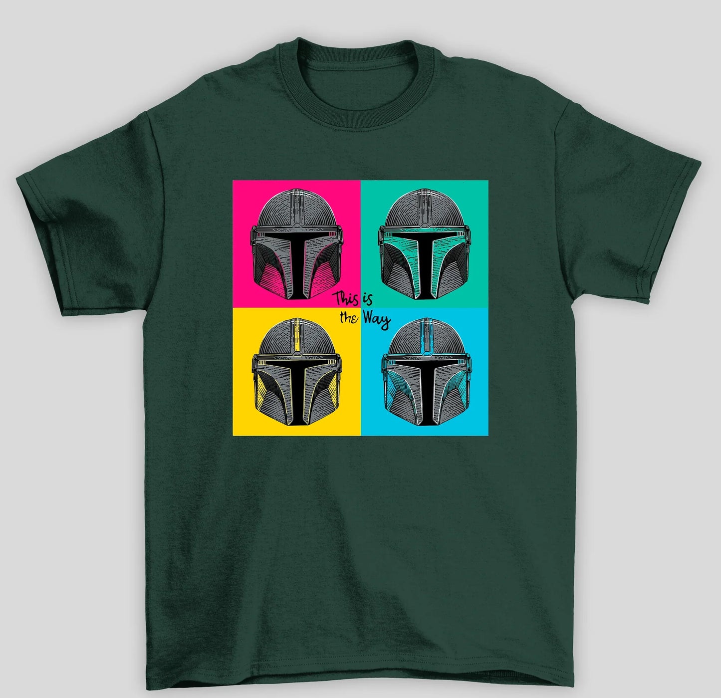 Camiseta Básica Unissex The Mandalorian Capacetes Pop