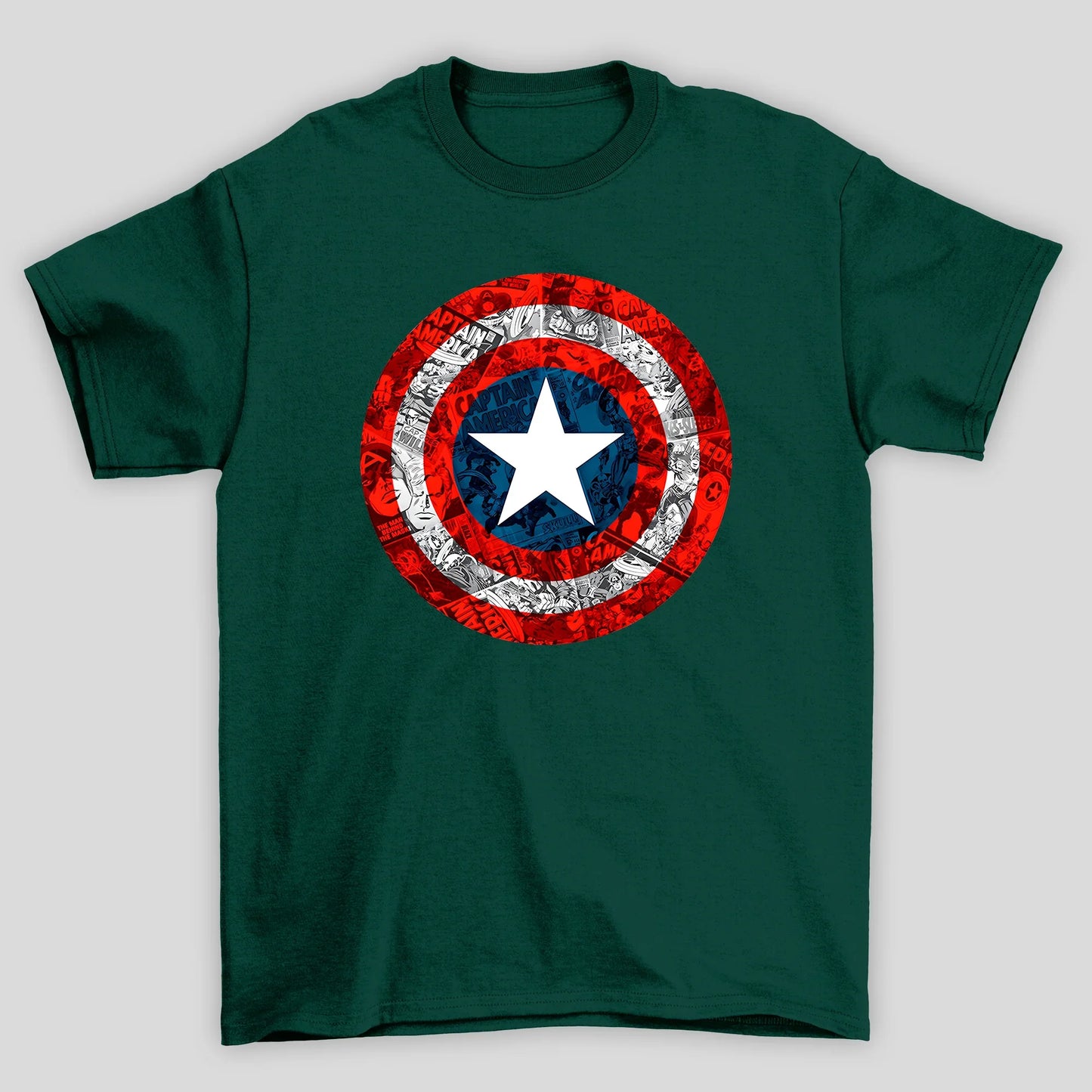 Camiseta Básica Unissex Capitão América Escudo