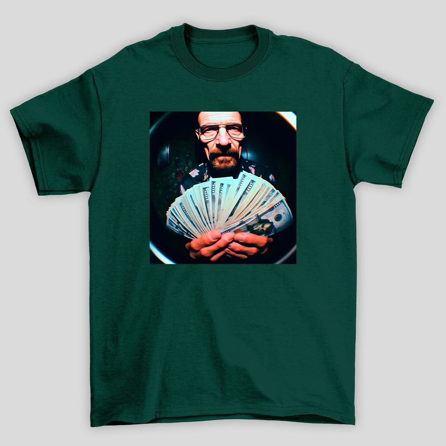 Camiseta Básica Unissex Breaking Bad Heisenberg Dinheiro