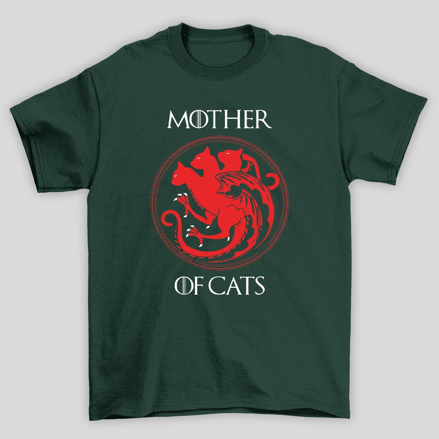Camiseta Básica Unissex Mother Of Cats Game Of Thrones