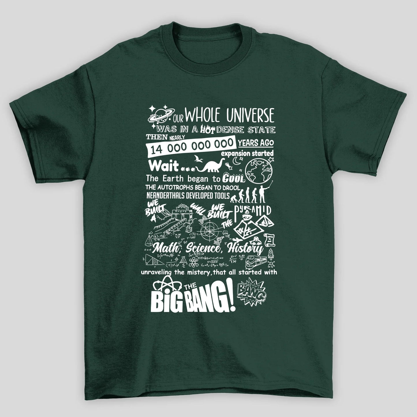 Camiseta Básica Unissex Whole Universe The Big Bang Theory