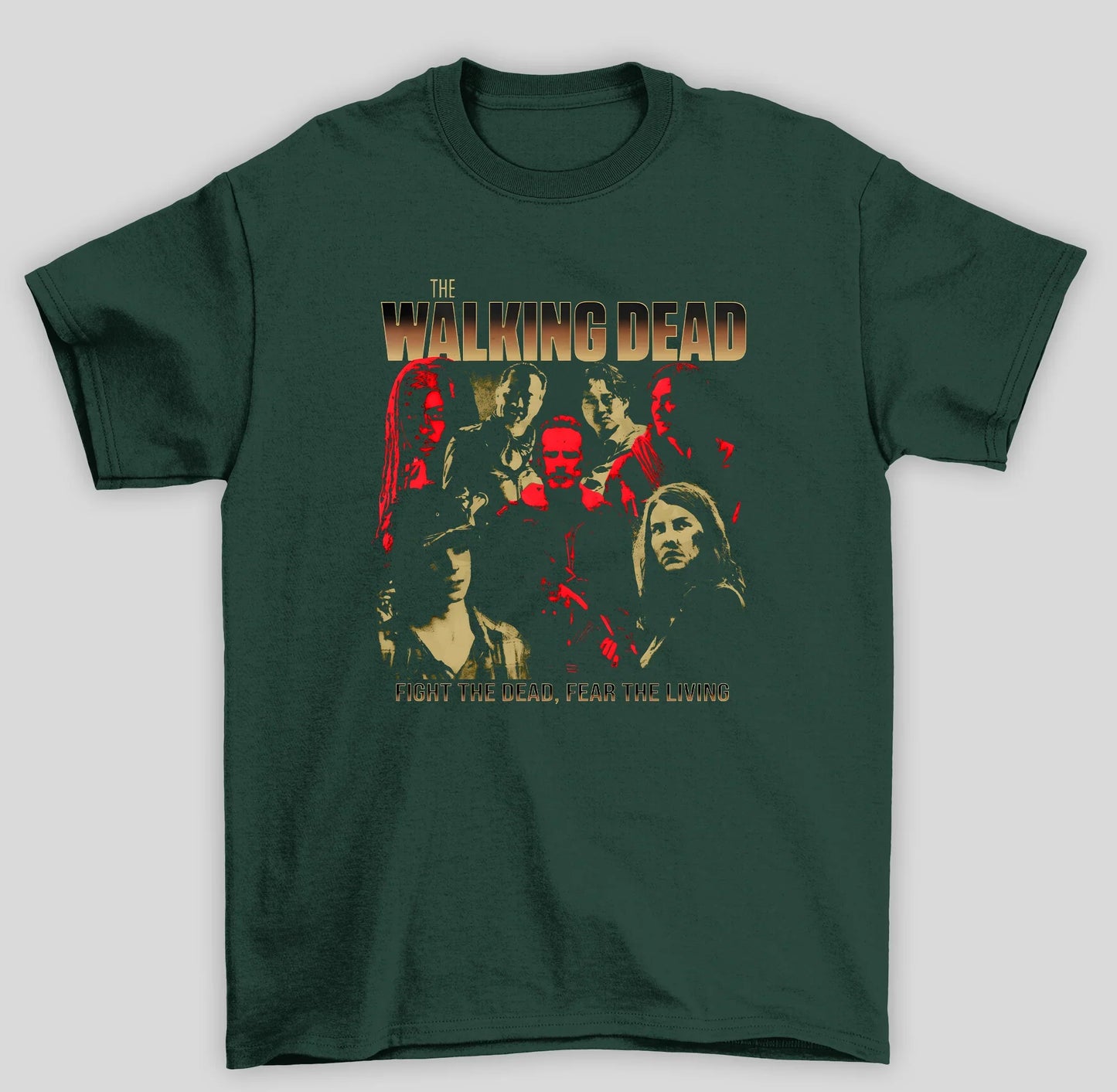 Camiseta Básica Unissex The Walking Dead Fight The Dead