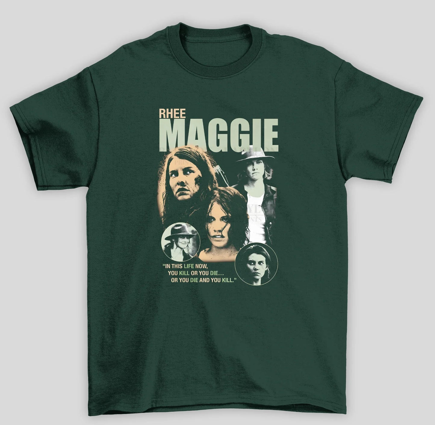 Camiseta Básica Unissex The Walking Dead Rhee Maggie