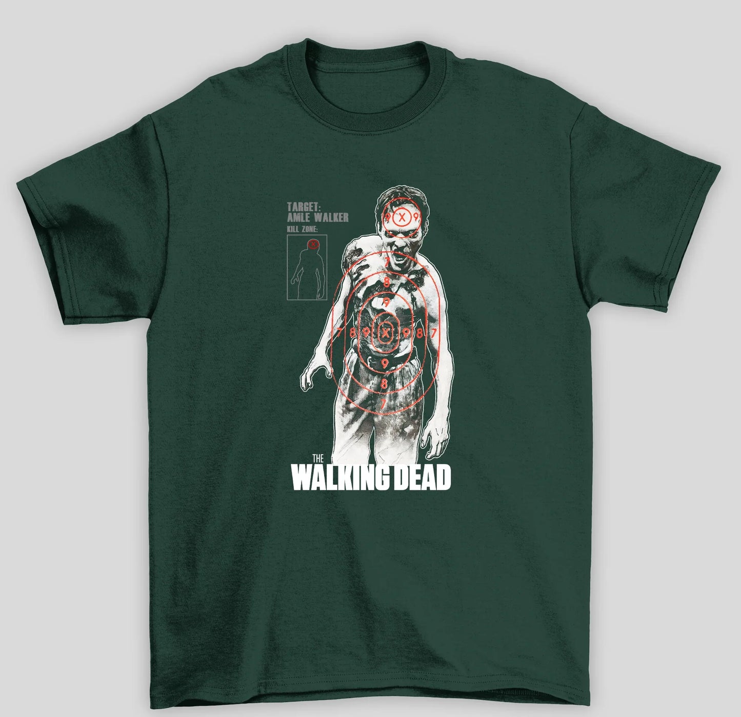 Camiseta Básica Unissex The Walking Dead Alvo Zumbi
