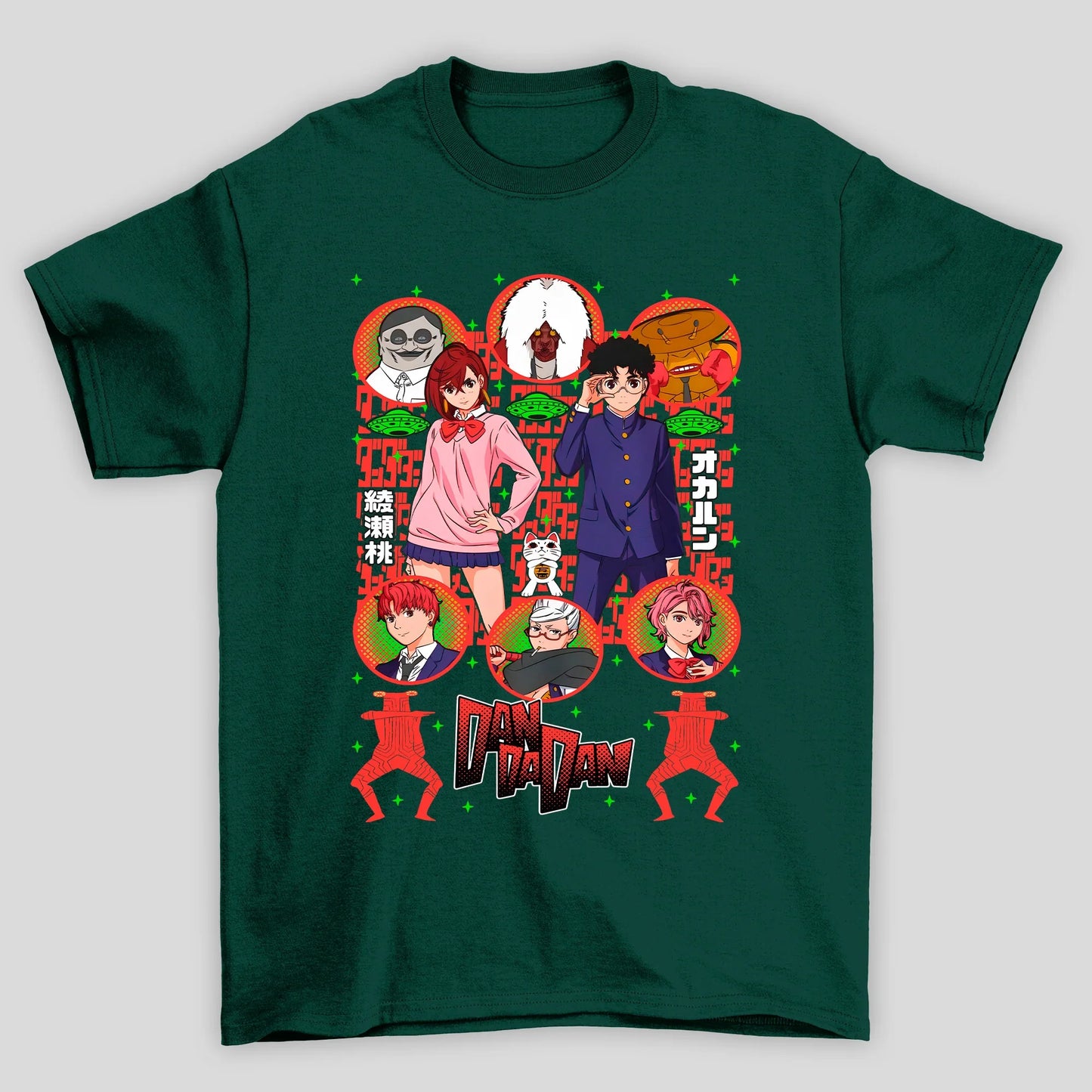 Camiseta Básica Unissex Dandadan Personagens