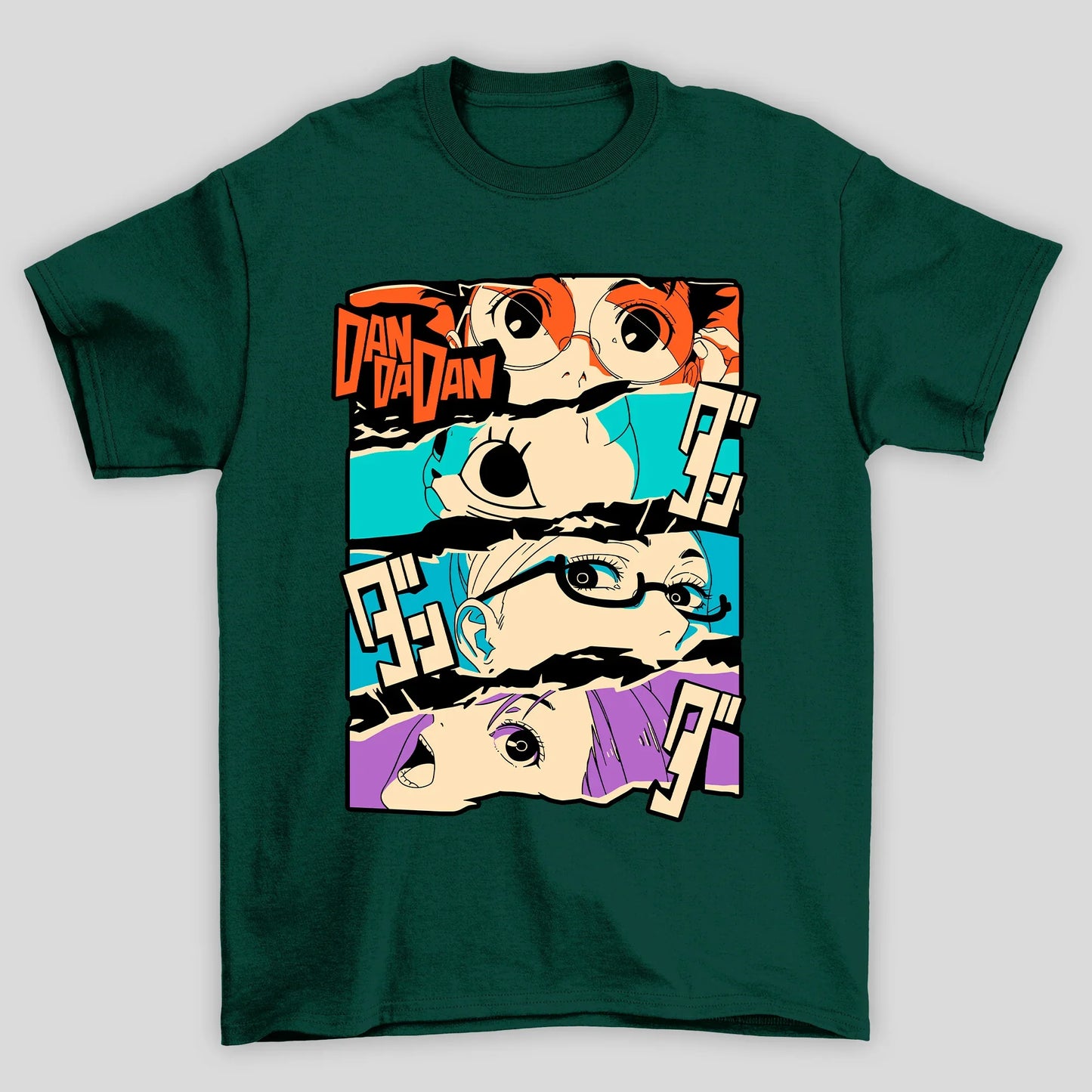 Camiseta Básica Unissex Dandadan Personagens Kanji HQ