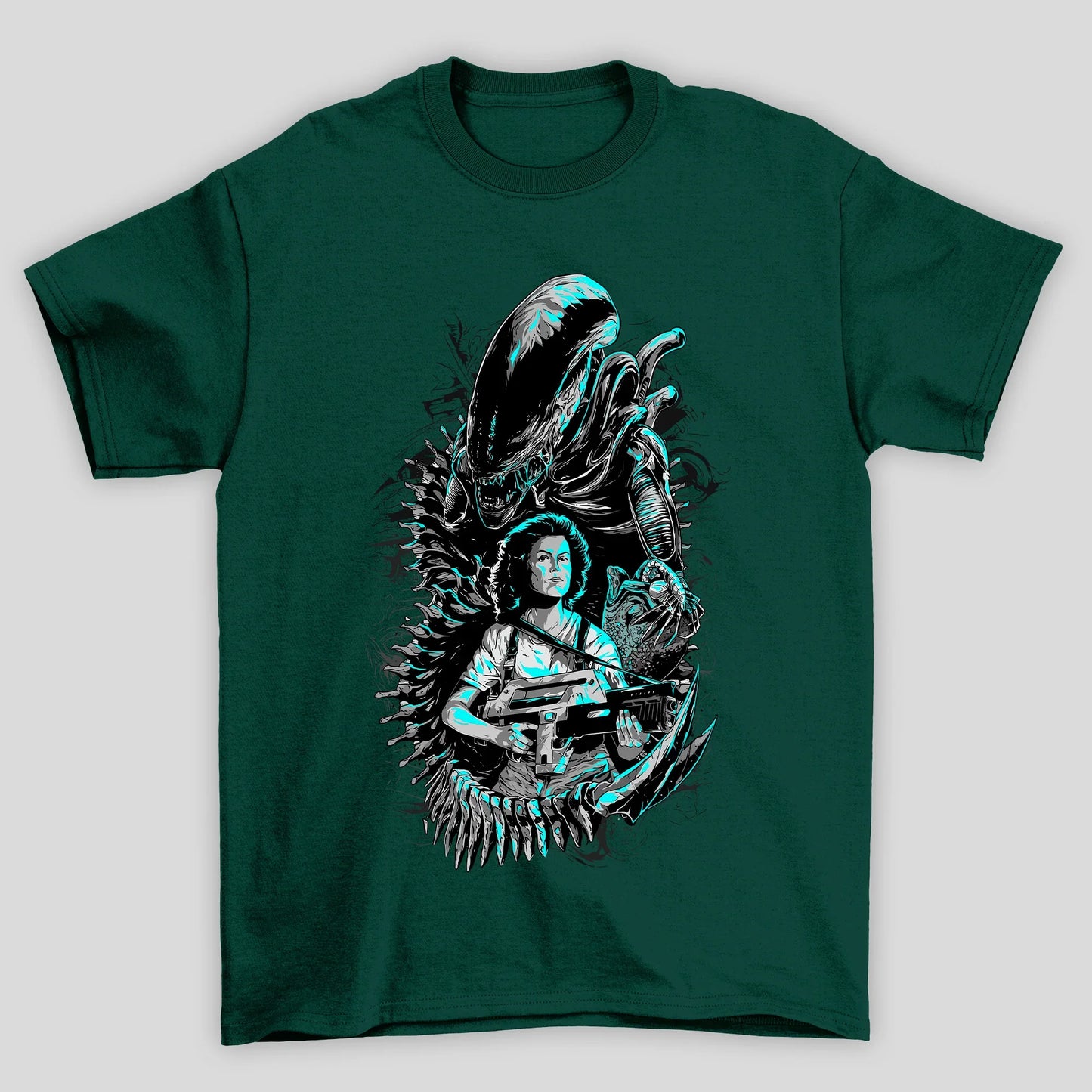 Camiseta Básica Unissex Alien Ellen e Xenomorph