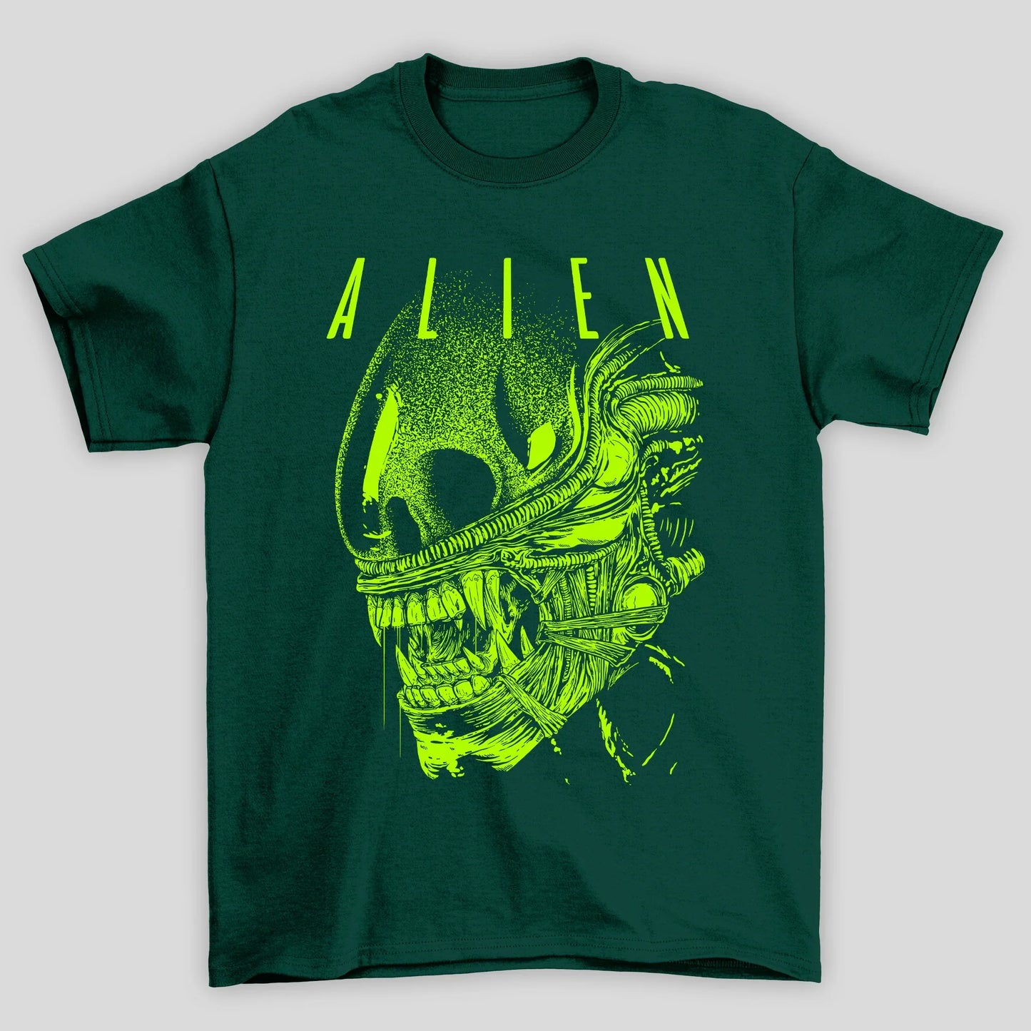 Camiseta Básica Unissex Alien Rosto Xenomorph