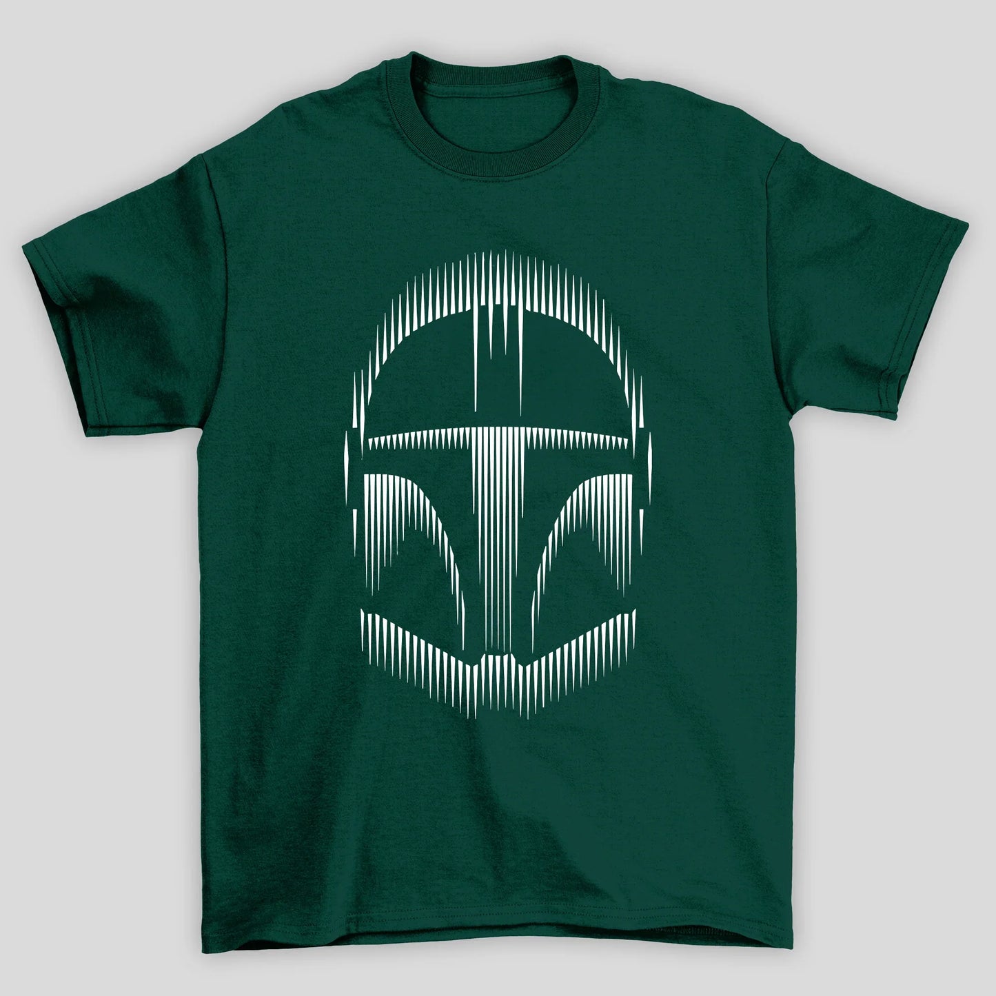 Camiseta Básica The Mandalorian Capacete Listras