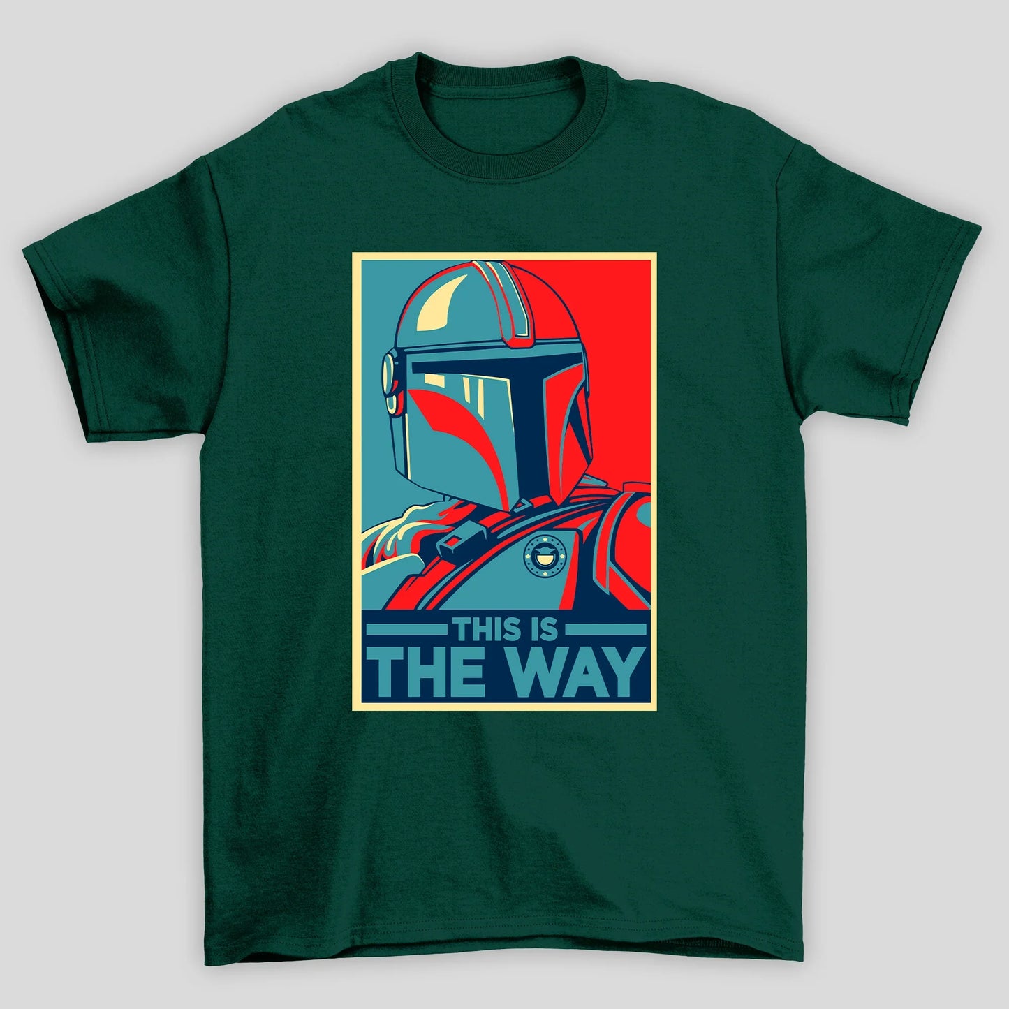 Camiseta Básica Unissex Poster Pop Art Mandalorian