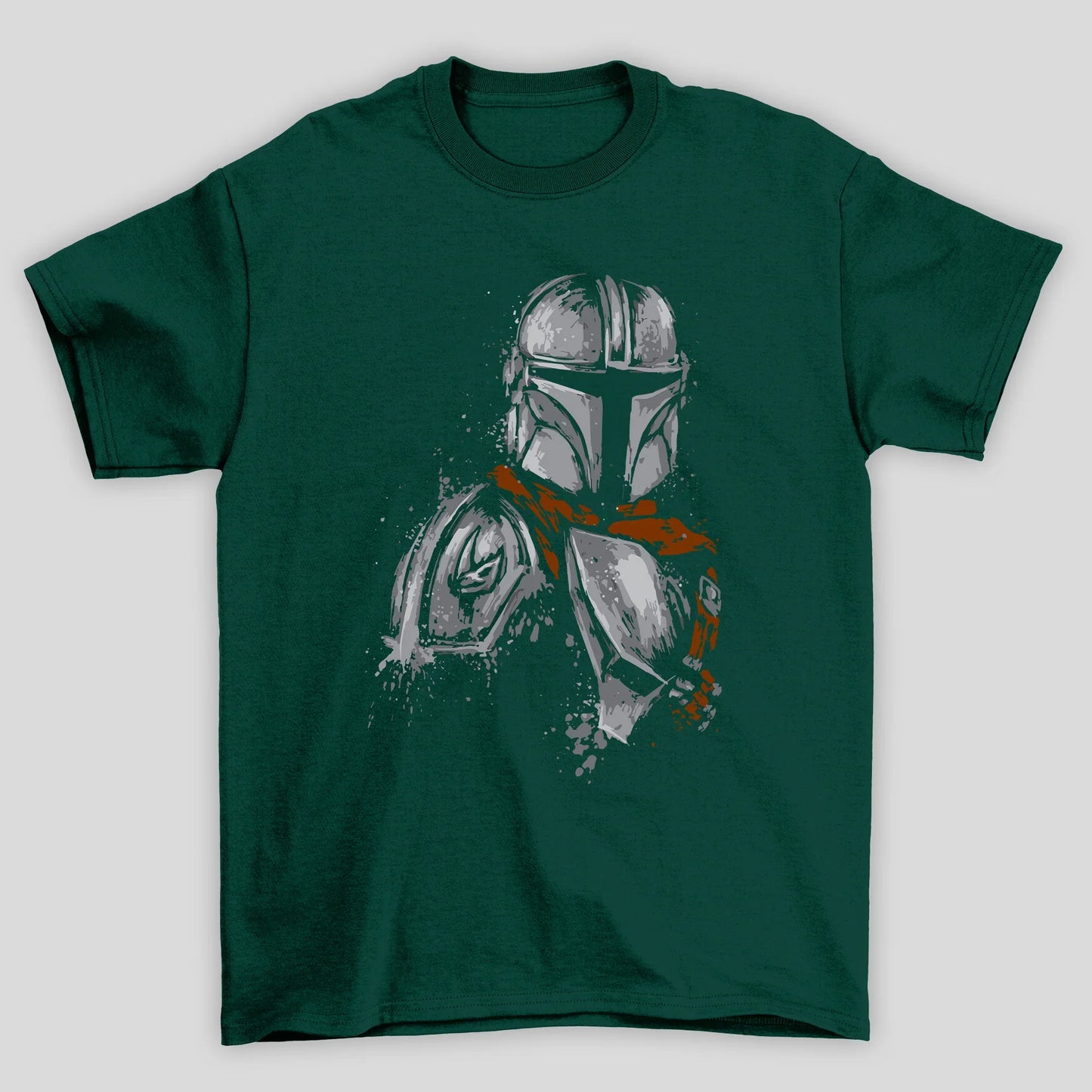 Camiseta Básica Unissex Pintura Respingos Mandalorian