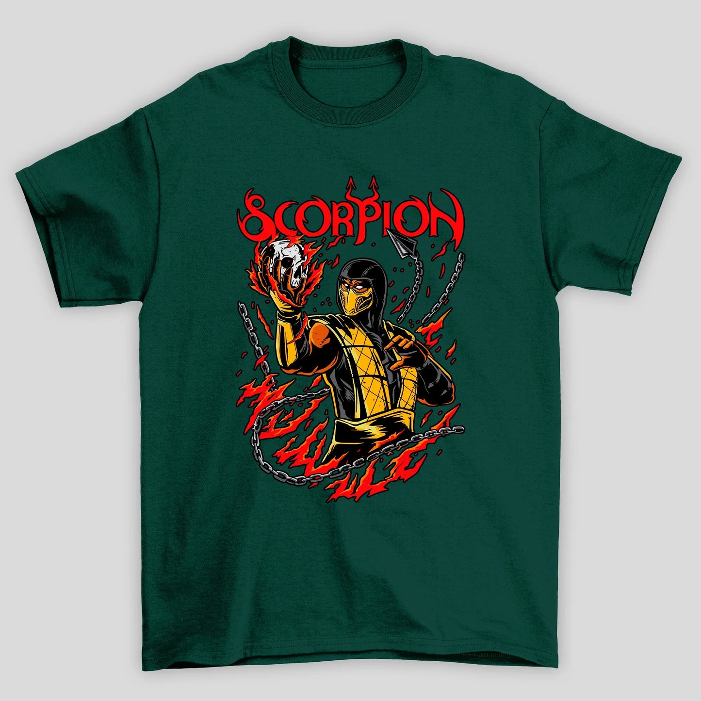 Camiseta Básica Unissex Mortal Kombat Ninja Scorpion