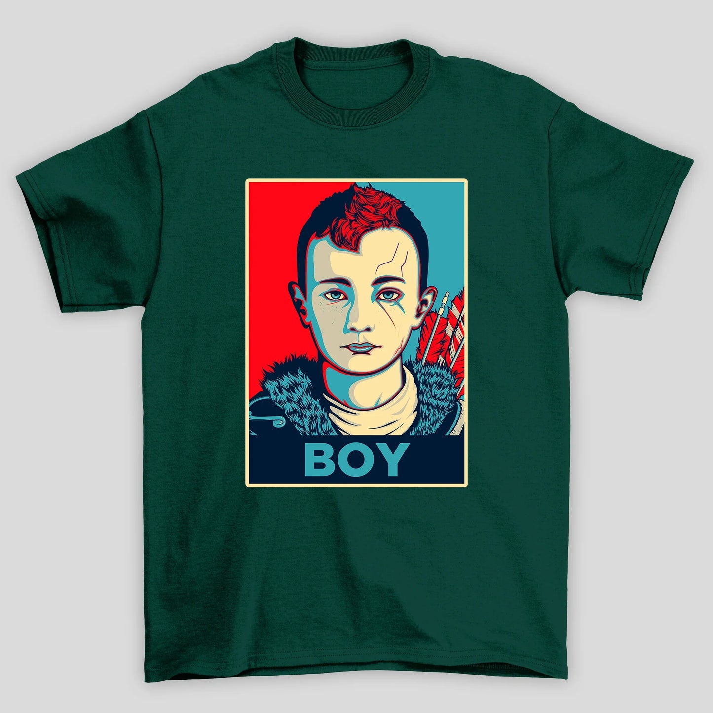 Camiseta Básica Unissex Atreus Rosto Boy Art Pop God Of War