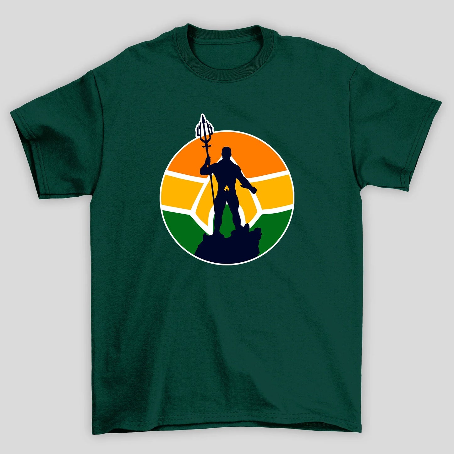 Camiseta Básica Unissex Logo Cinto Silhueta Aquaman