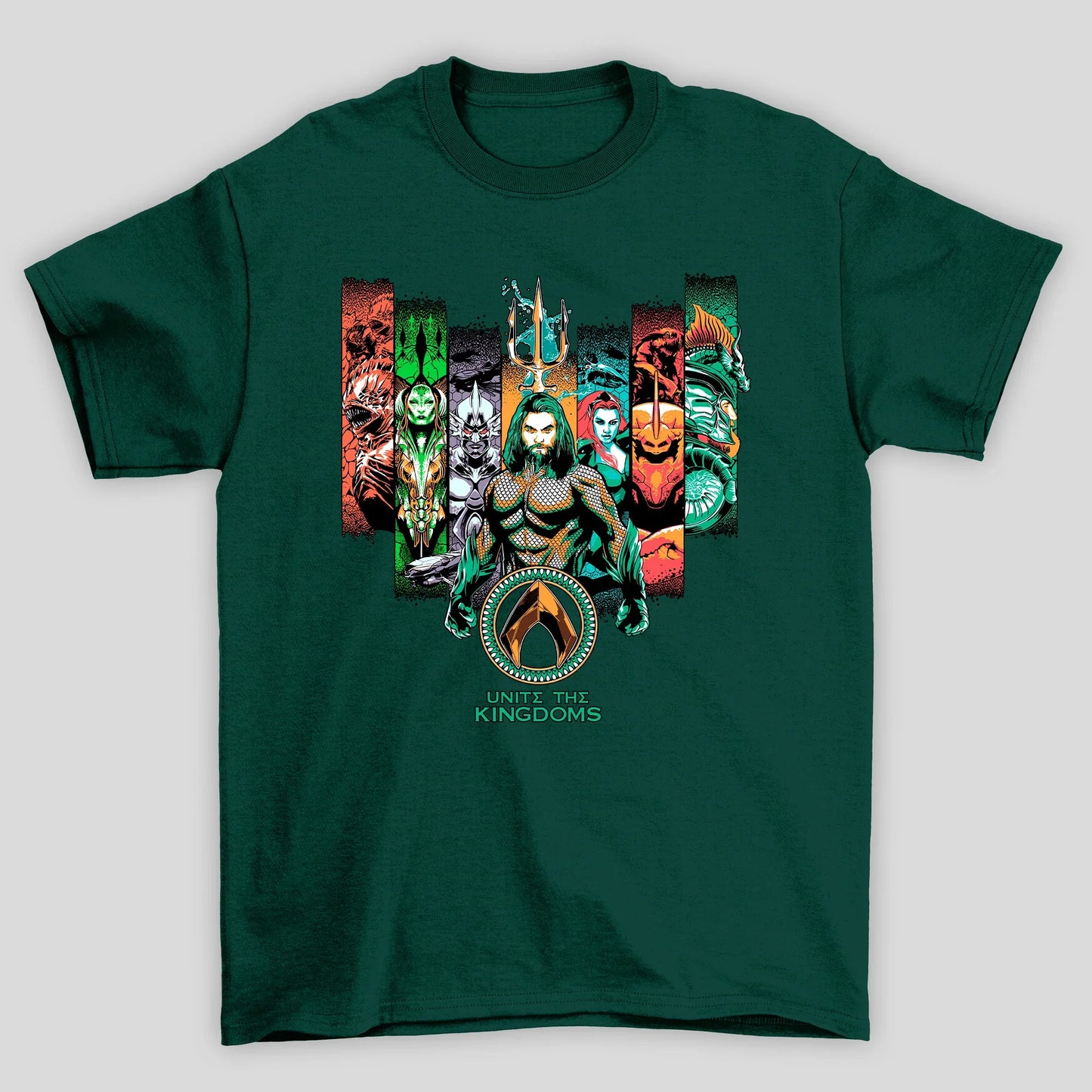 Camiseta Básica Unissex Unite The Kingdoms Aquaman