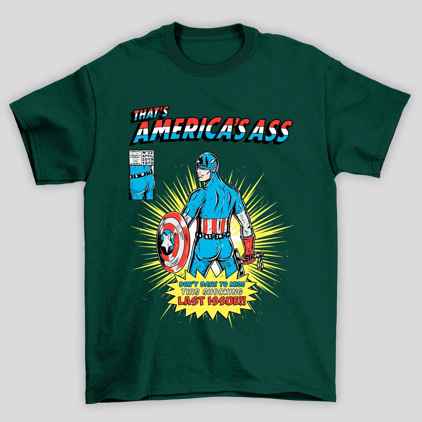 Camiseta Básica Unissex Americas Ass Capitao America