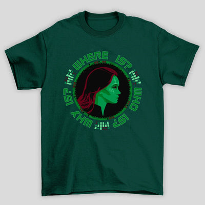 Camiseta Básica Unissex Gamora Where Is Guardioes Da Galaxia