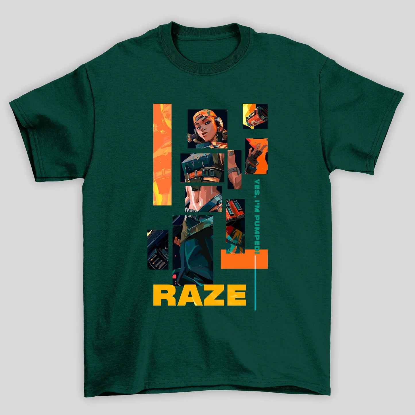 Camiseta Básica Unissex Raze Quadrados Valorant