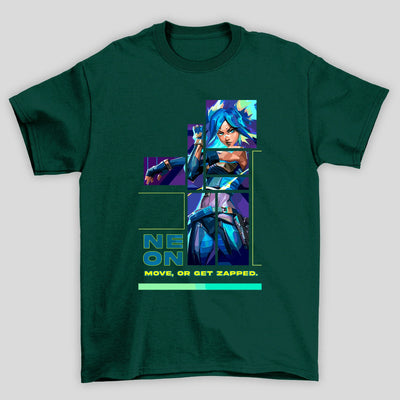 Camiseta Básica Unissex Neon Quadrados Valorant