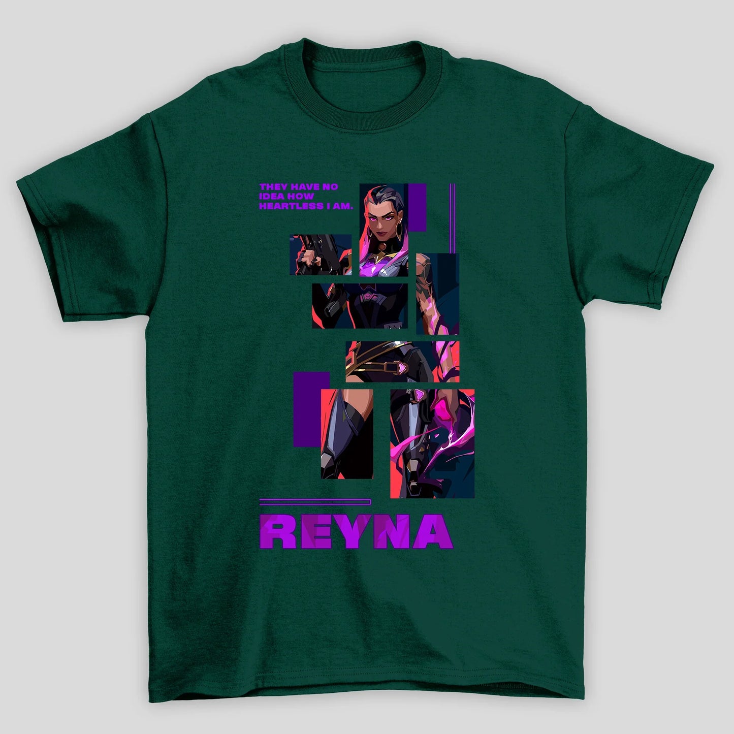 Camiseta Básica Unissex Reyna Quadrados Valorant