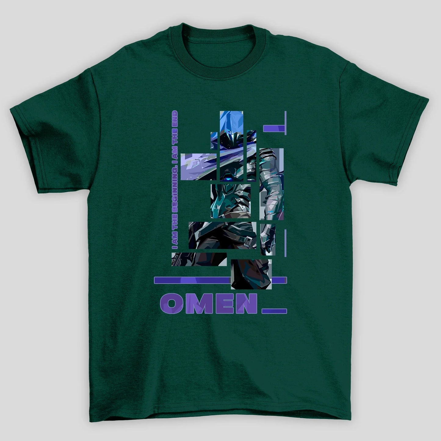 Camiseta Básica Unissex Omem Quadrados Valorant