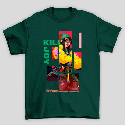 Camiseta Básica Unissex KILL JOY QUADRADOS VALORANT