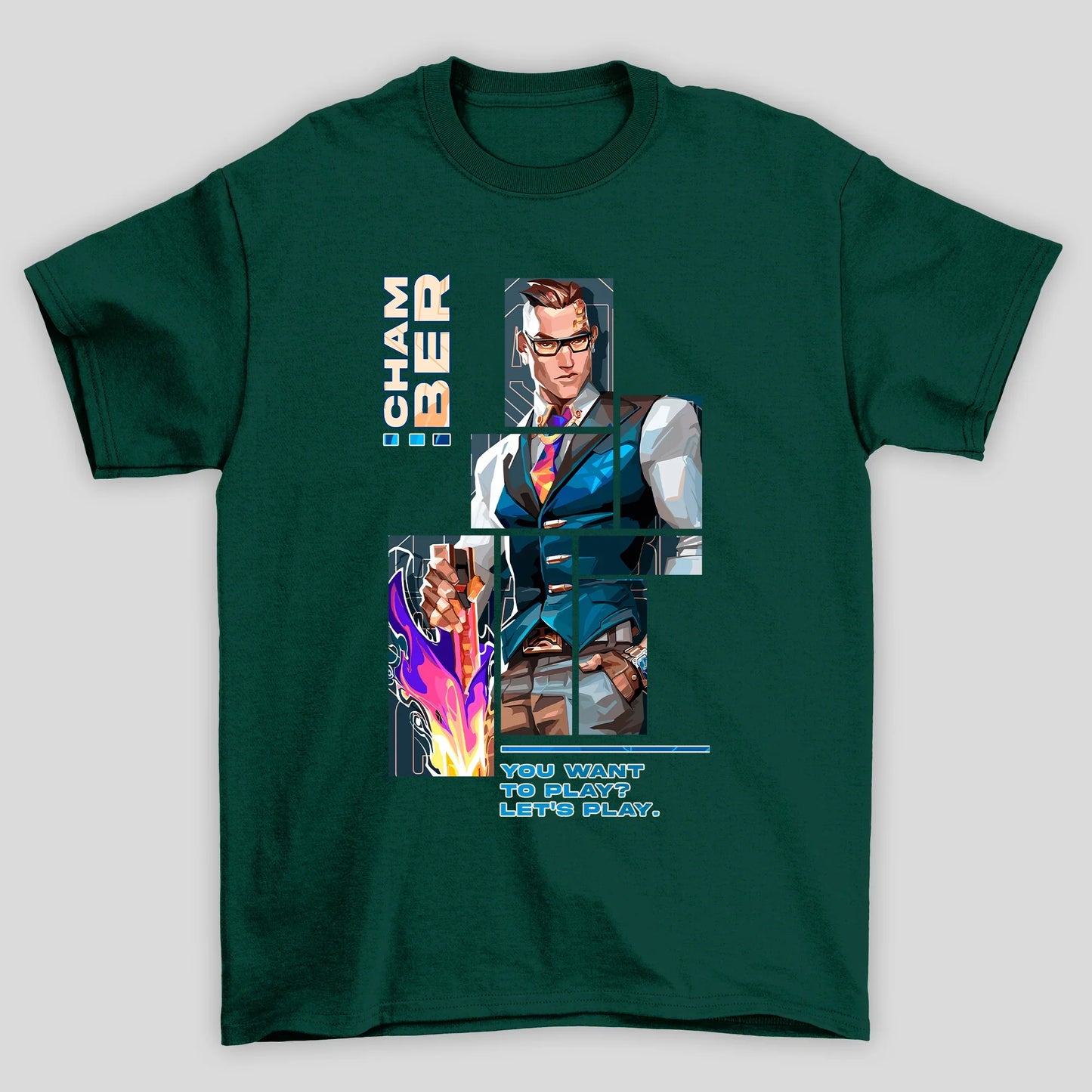 Camiseta Básica Unissex Chamber Quadrados Valorant