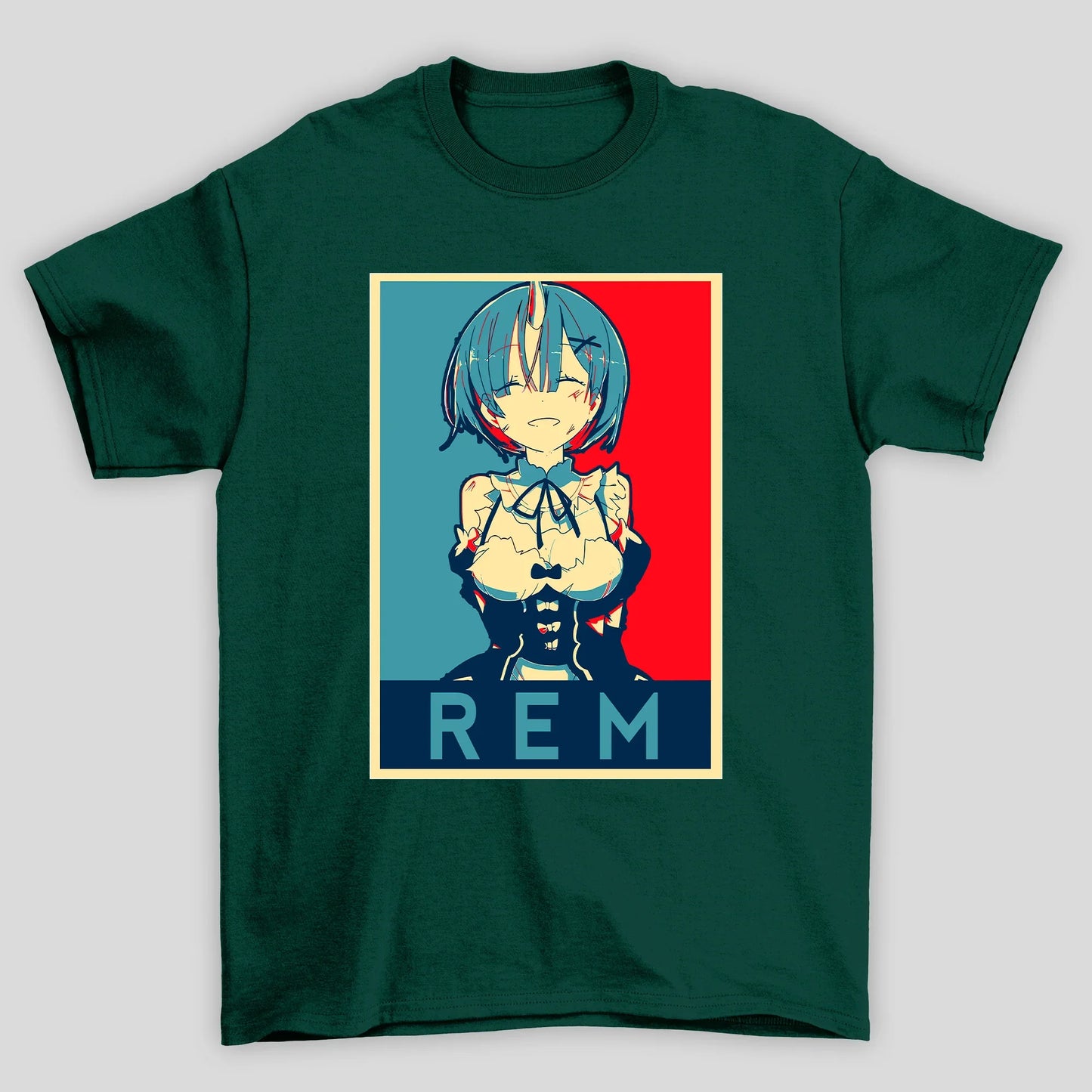 Camiseta Básica Unissex Rem Poster Pop Re Zero