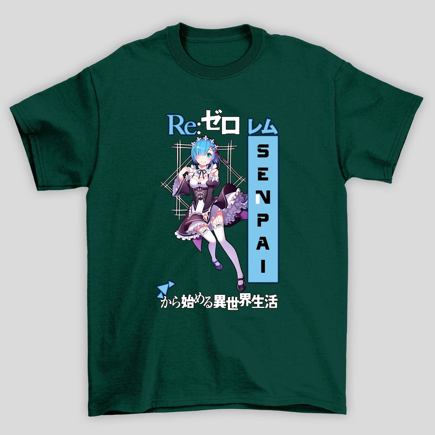 Camiseta Básica Unissex Rem Sennpai Re Zero
