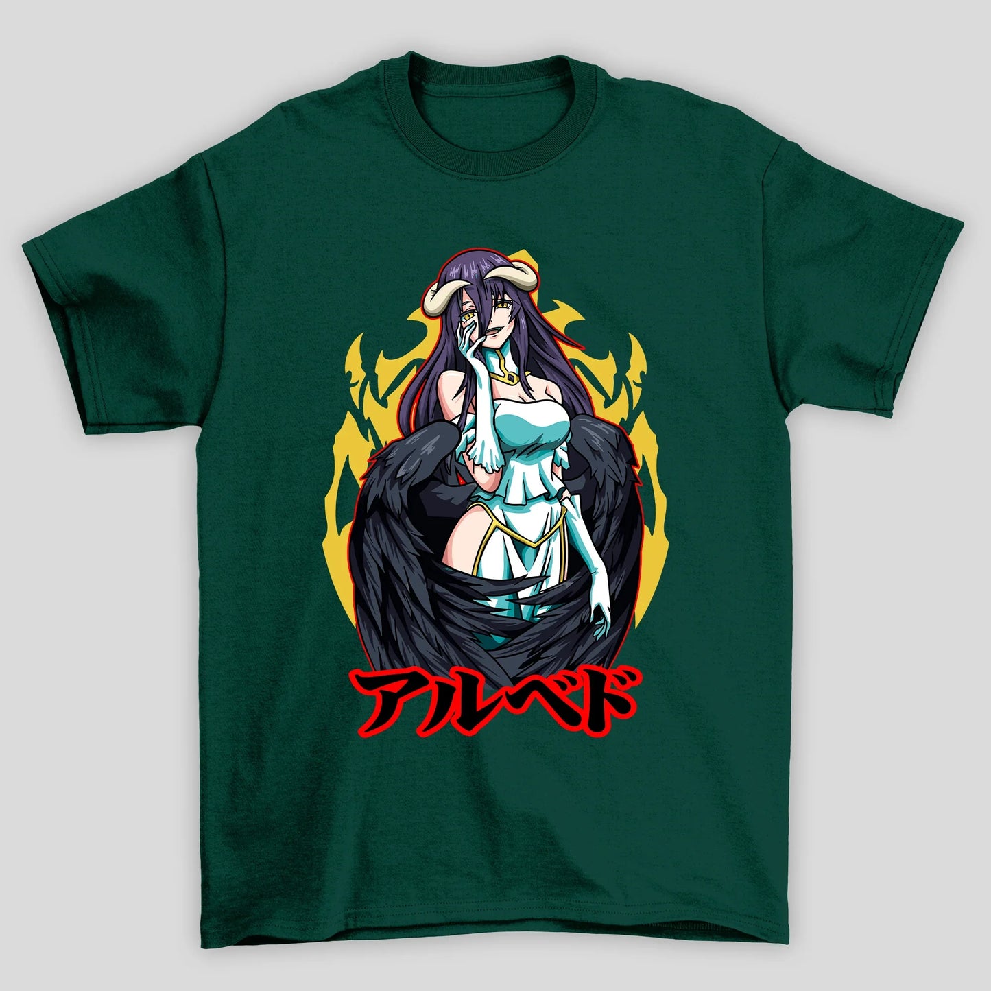 Camiseta Básica Unissex Overlord Albedo Kanji