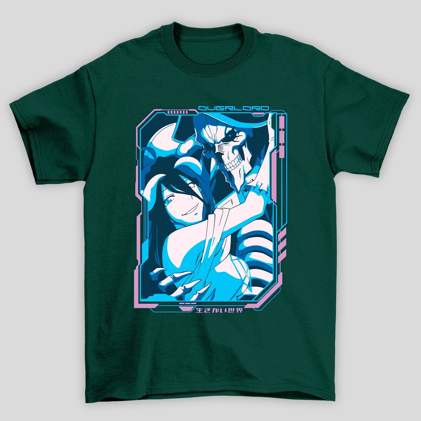 Camiseta Básica Unissex Overlord Albedo Ainz Abraço