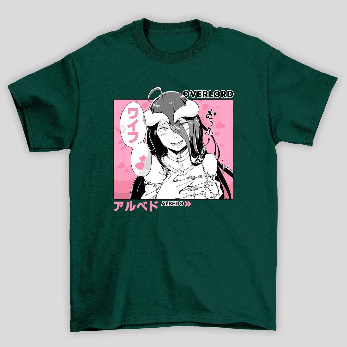 Camiseta Básica Unissex Overlord Albedo Corações