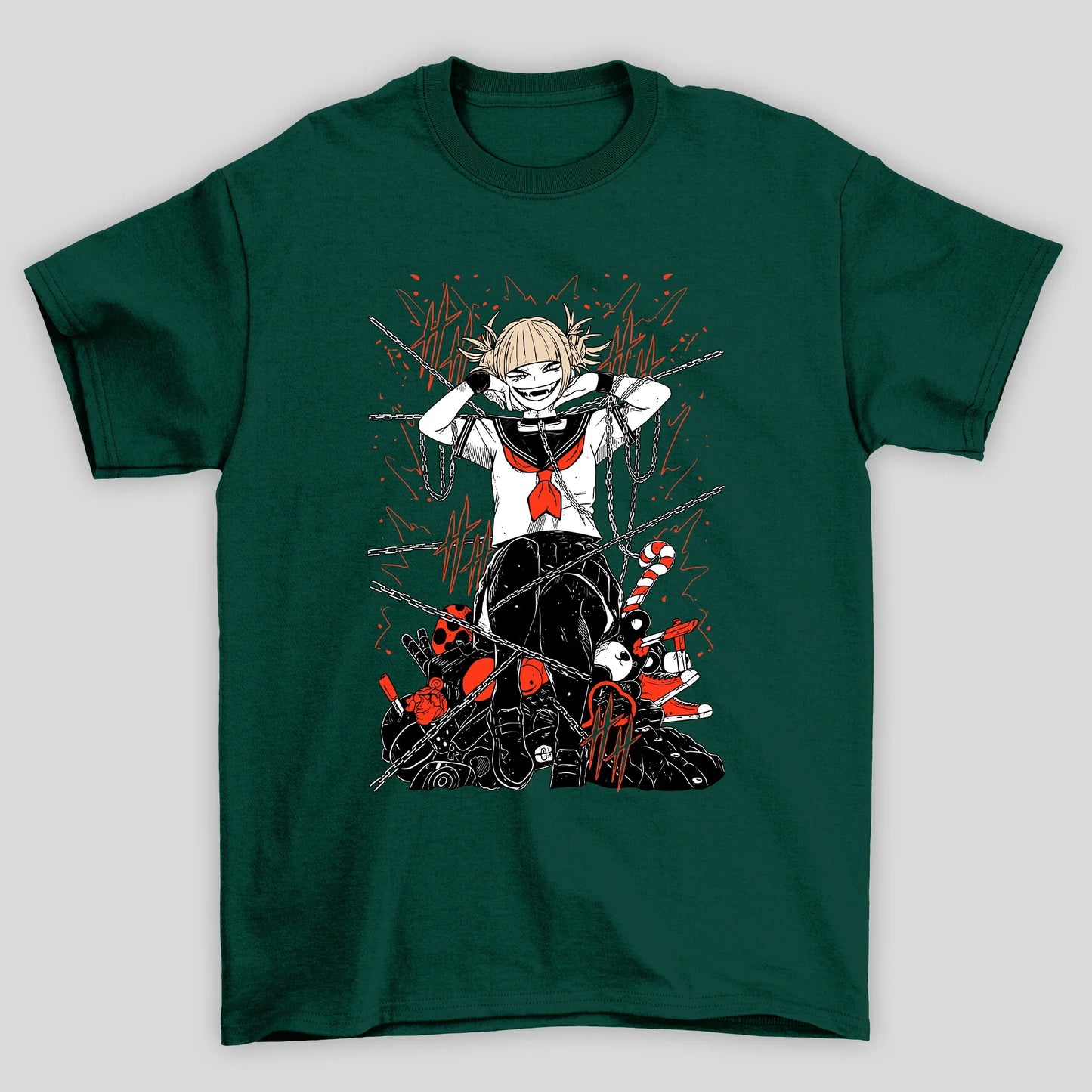 Camiseta Básica Unissex Himiko Toga Correntes Boku No Hero