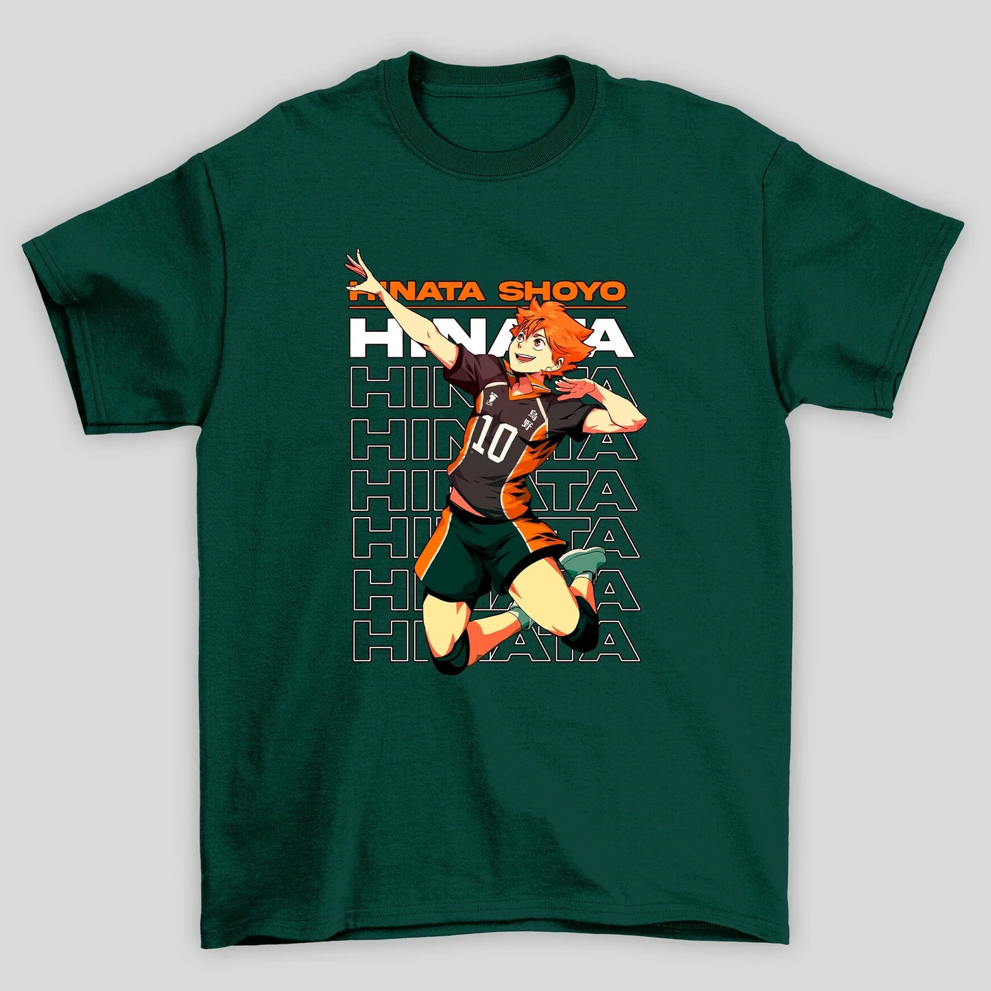 Camiseta Básica Unissex Hinata Shoyo Pulo Haikyuu