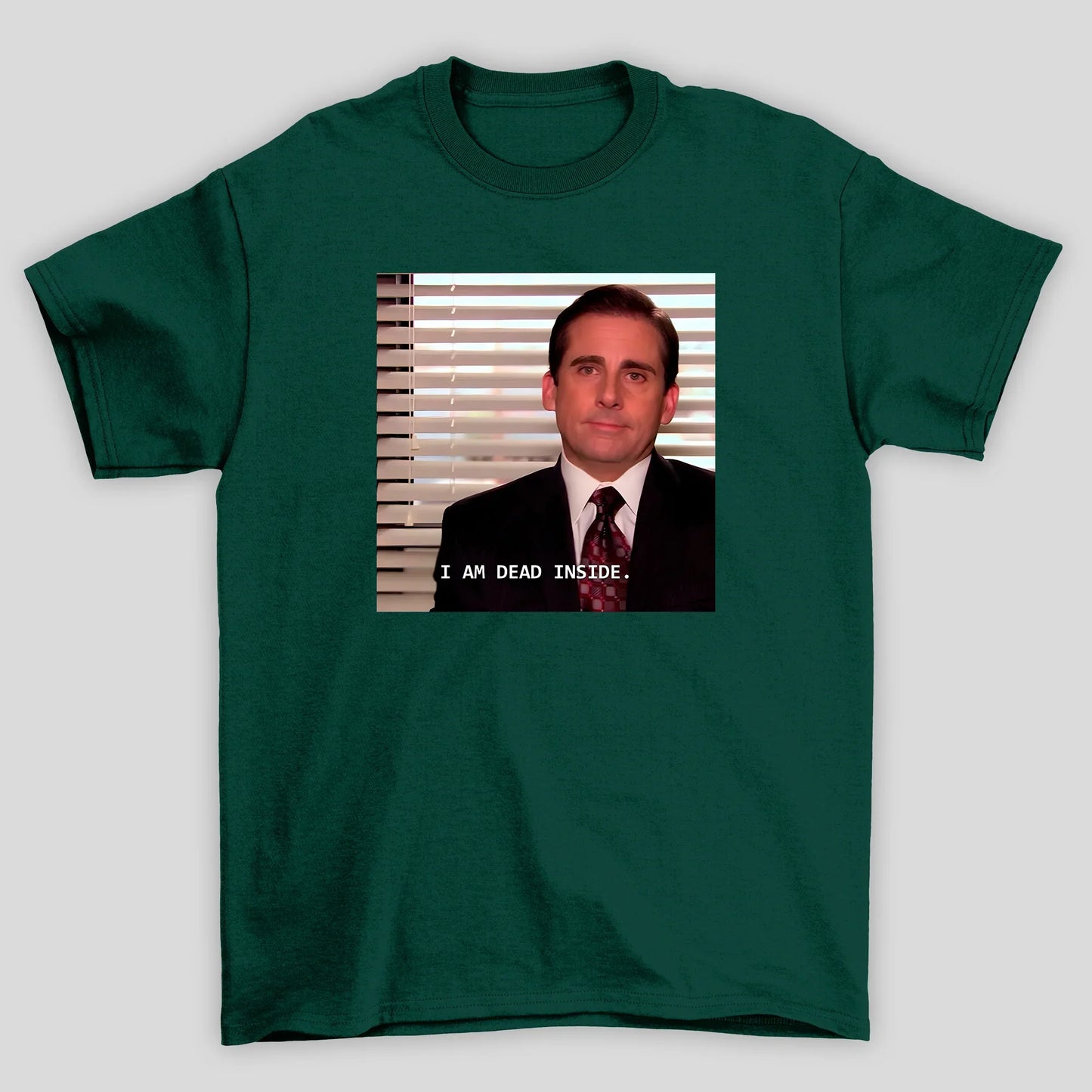 Camiseta Básica Unissex The Office Meme Dead Inside