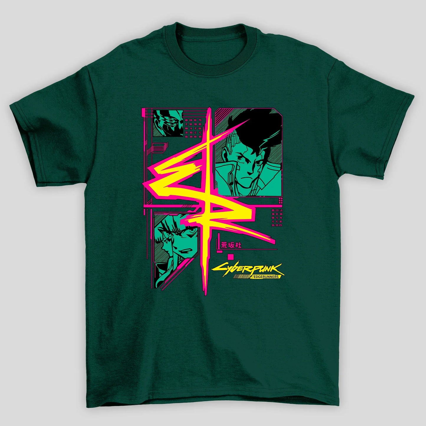 Camiseta Básica Unissex Logo David e Luck Cyberpunk Edgedruuners