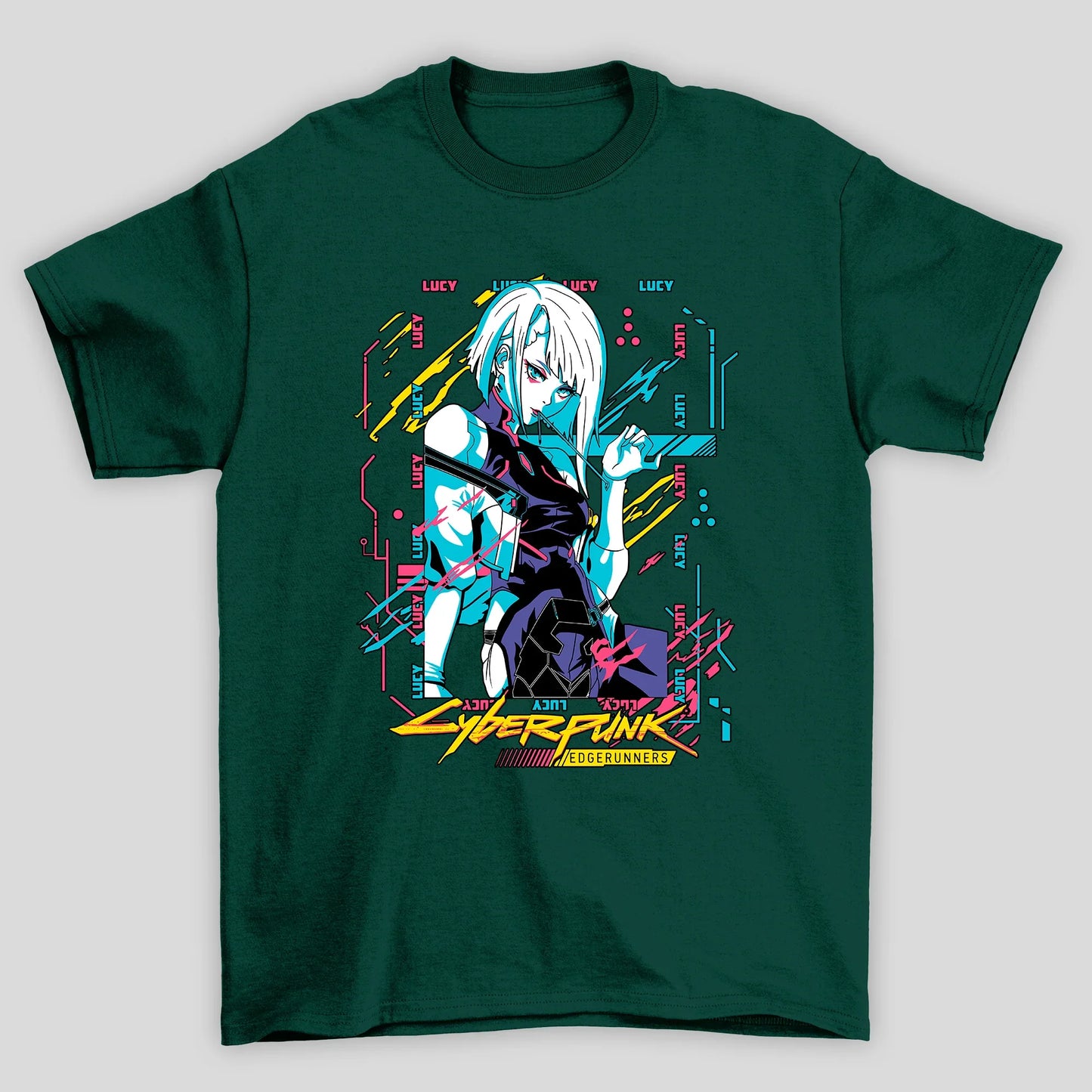 Camiseta Básica Unissex Lucy Cyberpunk Edgedruuners