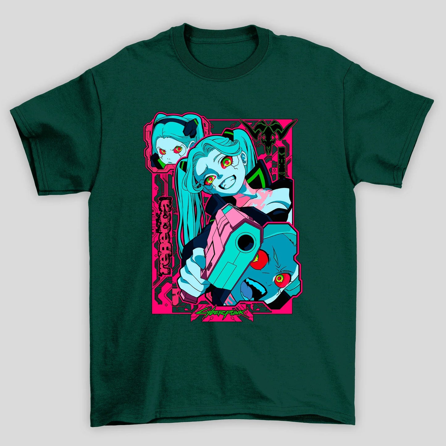 Camiseta Básica Unissex Rebecca Arma Cyberpunk Edgedruuners