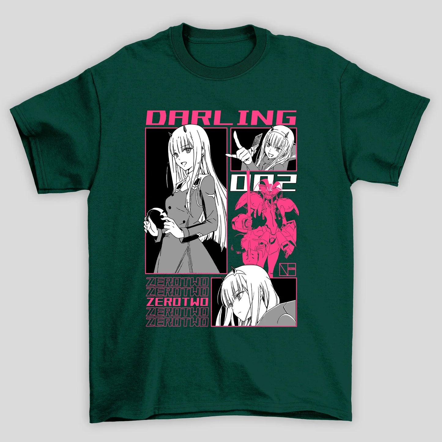 Camiseta Básica Unissex Zero Two Mecha Darling In The Franxx