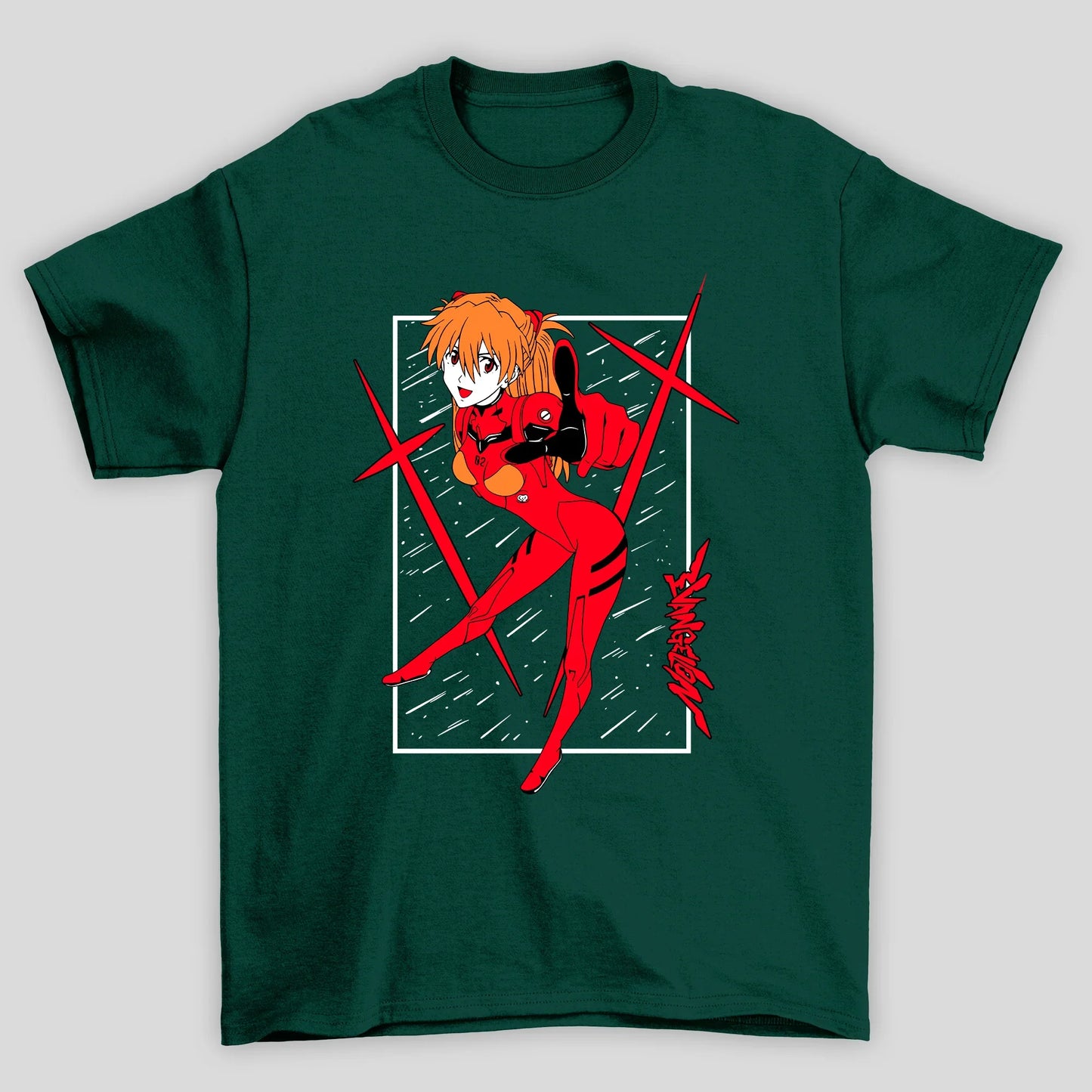 Camiseta Básica Unissex Asuka Estrela Evangelion