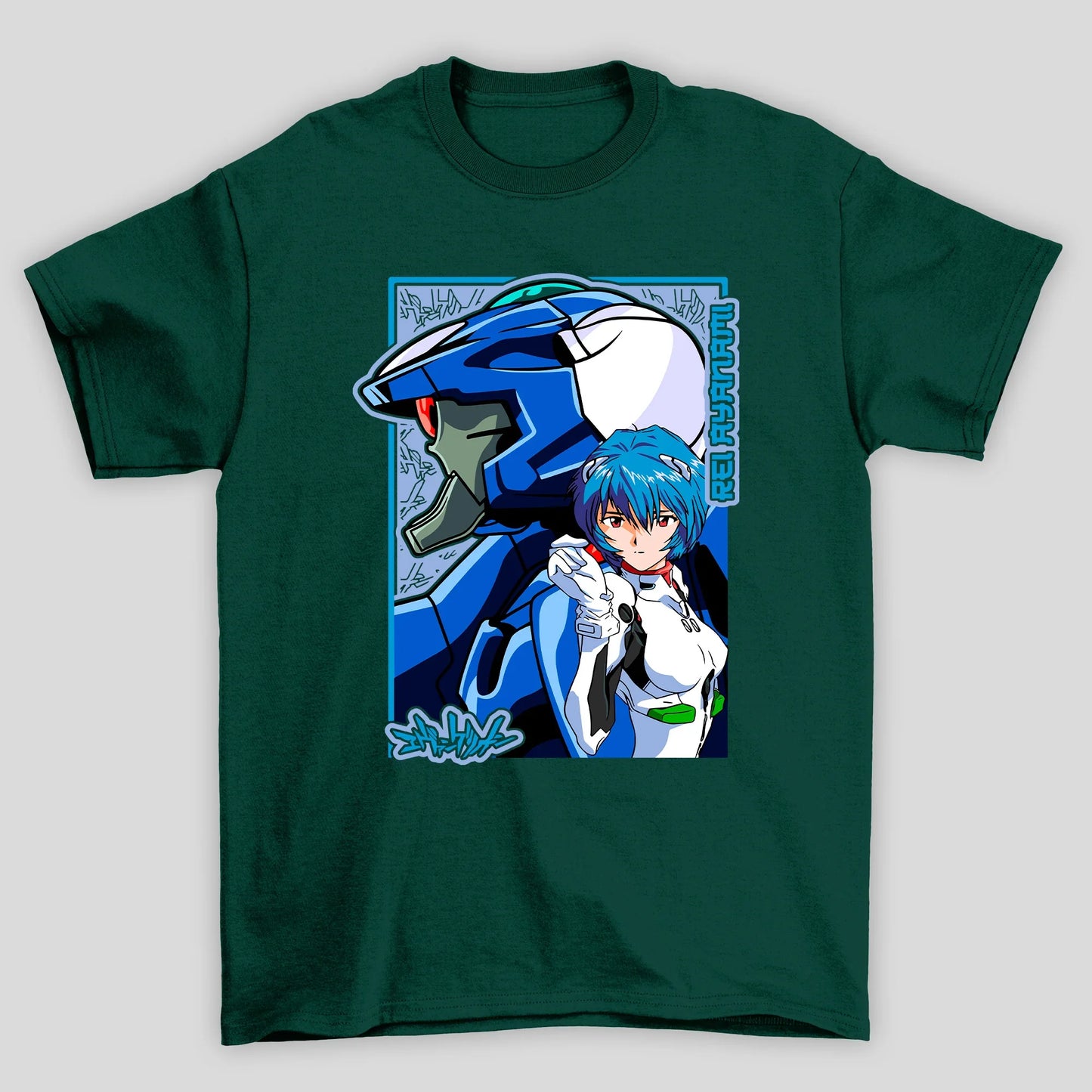Camiseta Básica Unissex Rei Mecha Evangelion