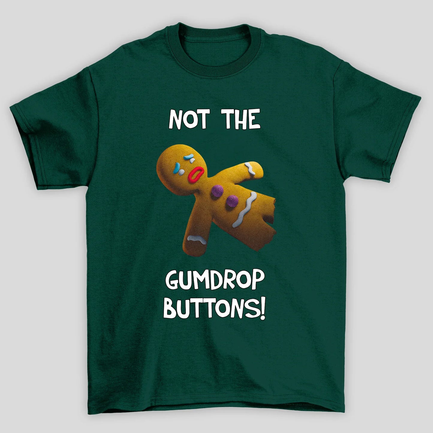 Camiseta Básica Unissex Not The Gumdrop Buttons Biscoito Shrek