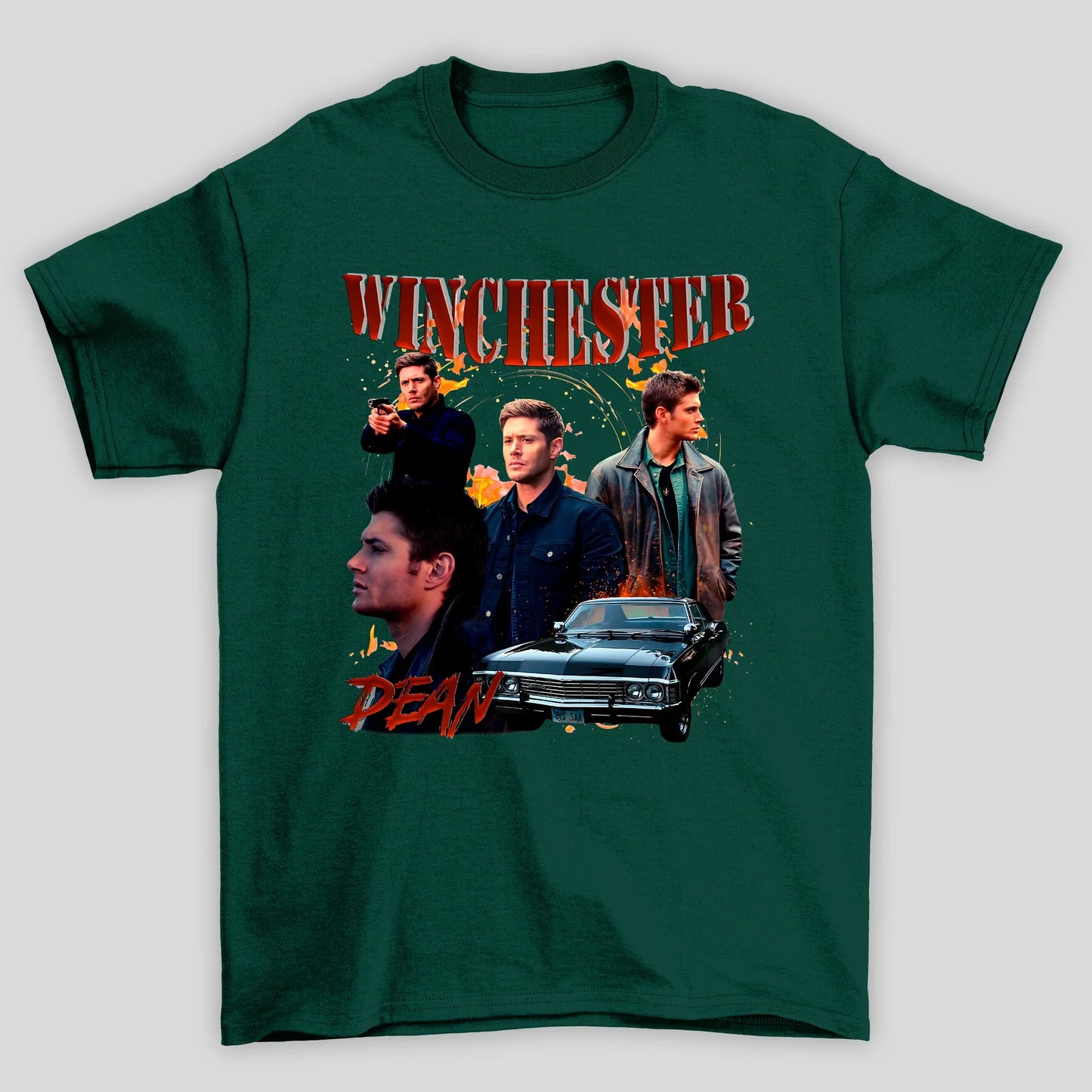 Camiseta Básica Unissex Dean Winchester Impala Supernatural
