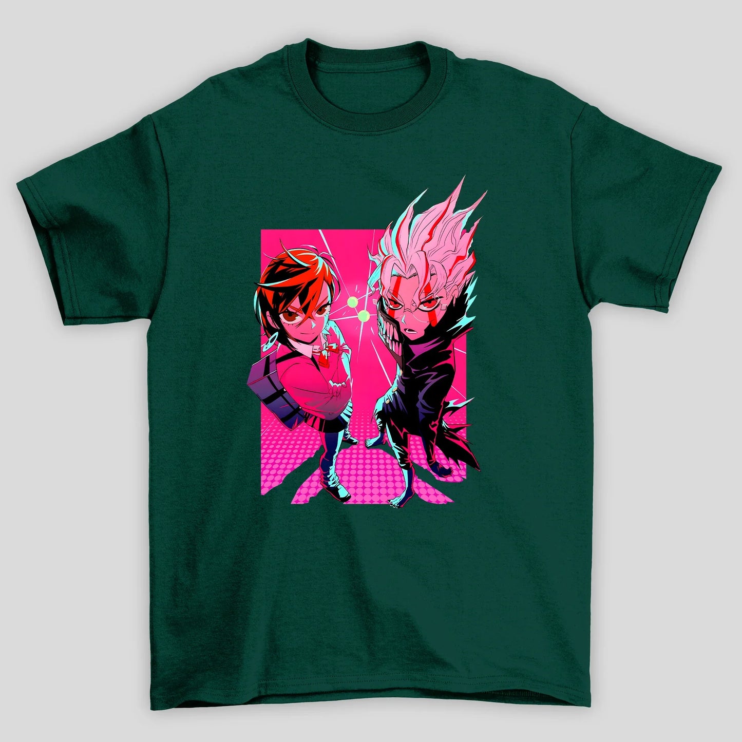 Camiseta Básica Unissex Momo Ayase e Okarun Dandadan