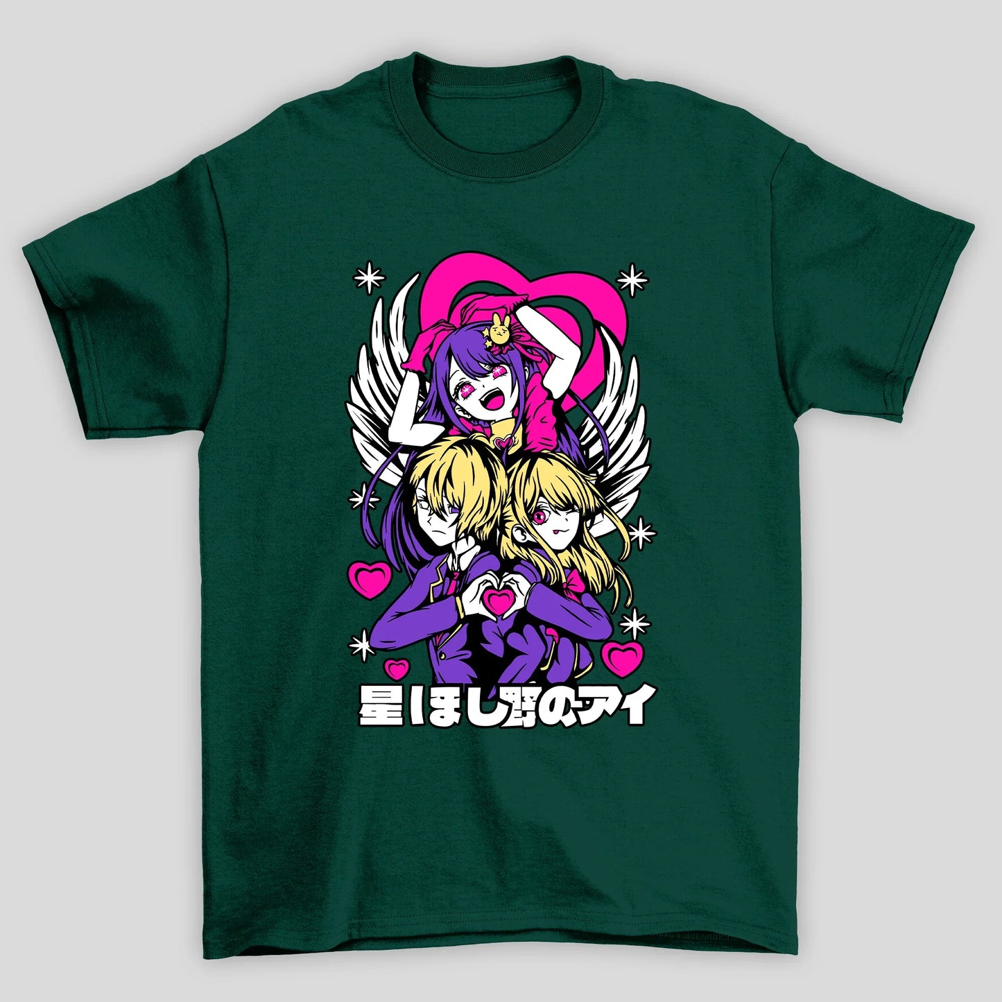 Camiseta Básica Unissex Ai Hoshino e Filhos Oshi No Ko