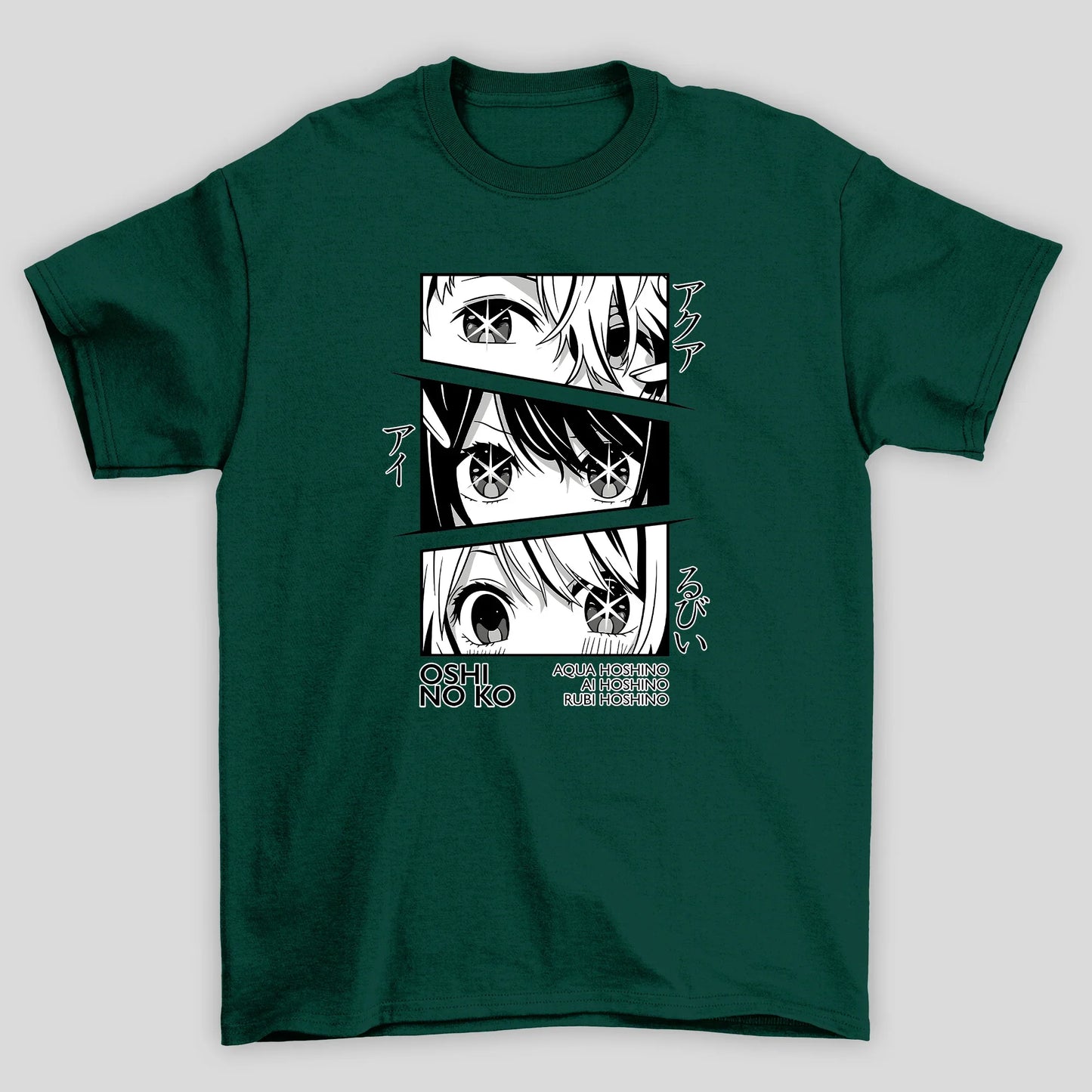 Camiseta Básica Unissex OLHOS Ai Hoshino e Filhos Oshi No Ko