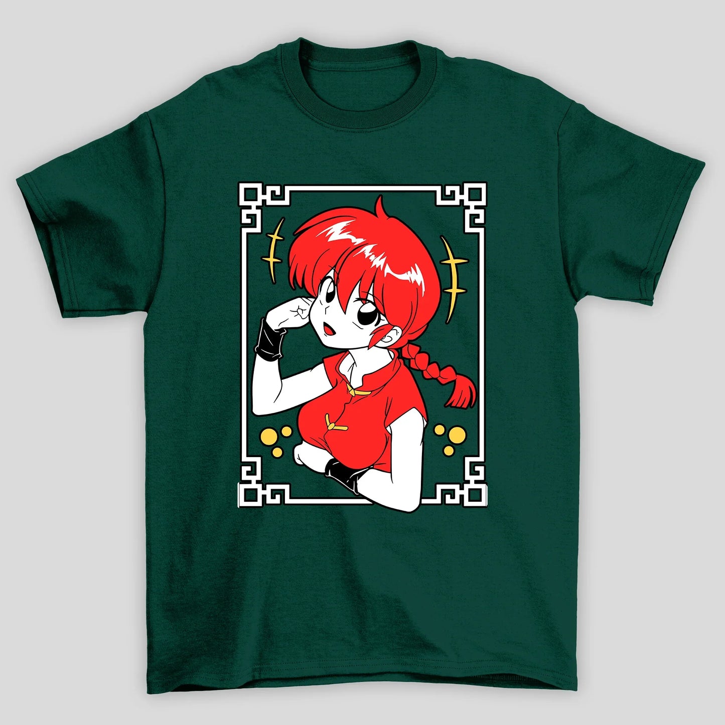 Camiseta Básica Unissex Ranma Saotome Adornos