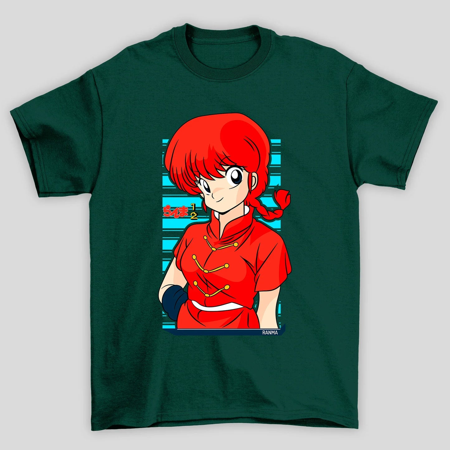 Camiseta Básica Unissex Ranma Saotome Kanji