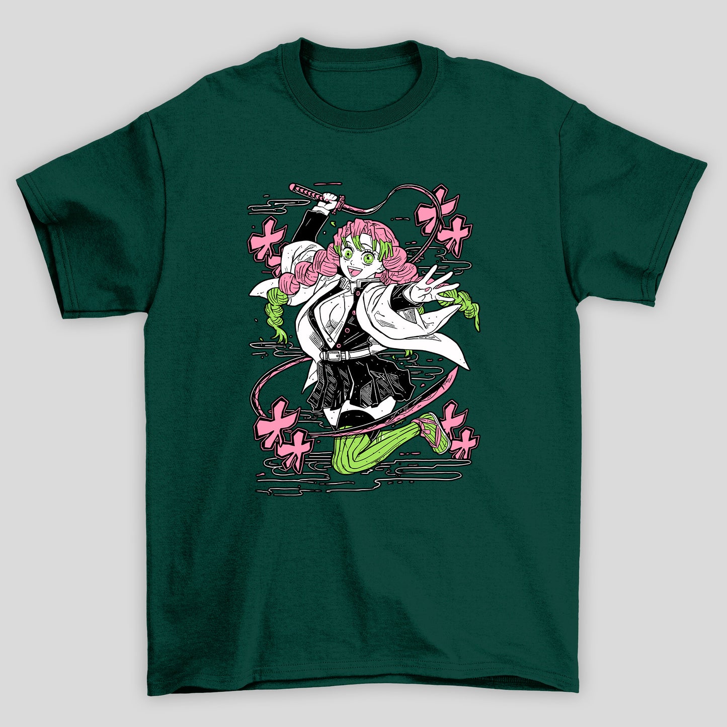 Camiseta Básica Unissex Demon Slayer Mitsuri Jump